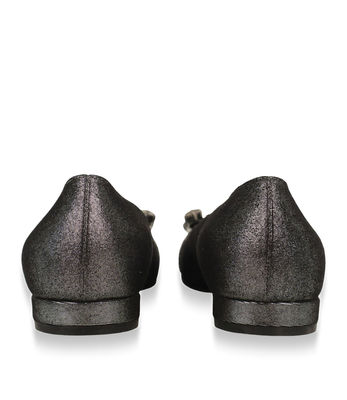 Sergio Rossi Ballerinas Größe 37 in Metallic Anthrazit mit Schmuckapplikation