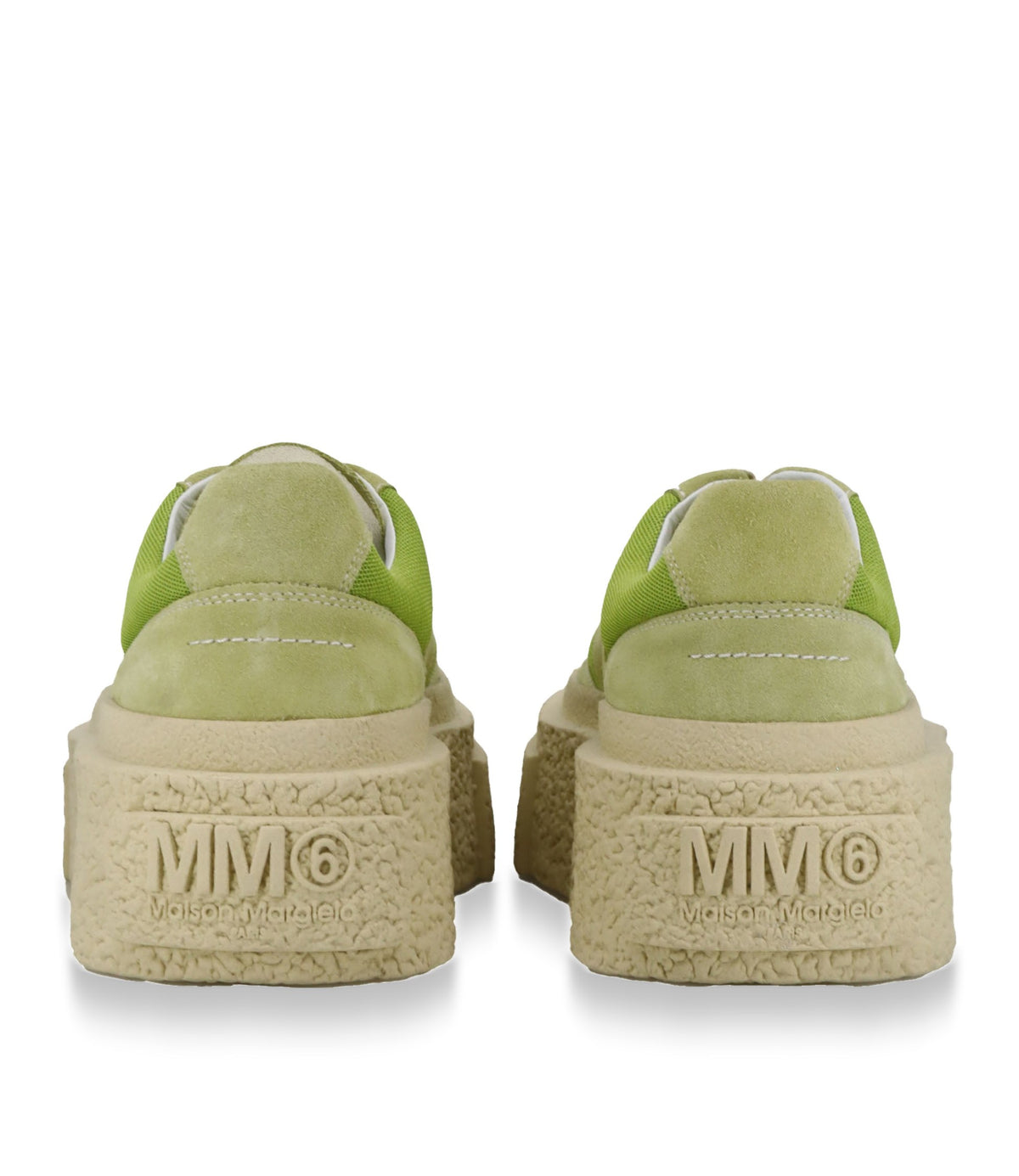 Maison Margiela Plateau Sneaker Größe 37 in Grün aus Veloursleder und Mesh.