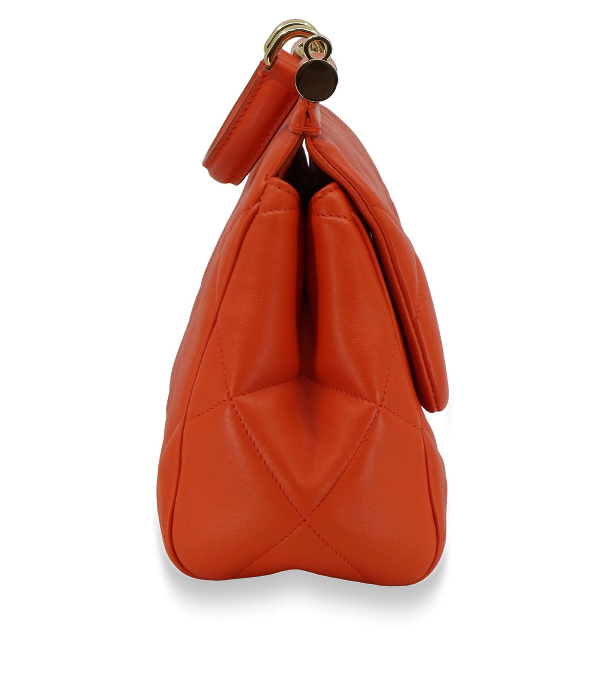 Dolce & Gabbana Handtasche orange gesteppt aus Leder mit Logo-Plakette