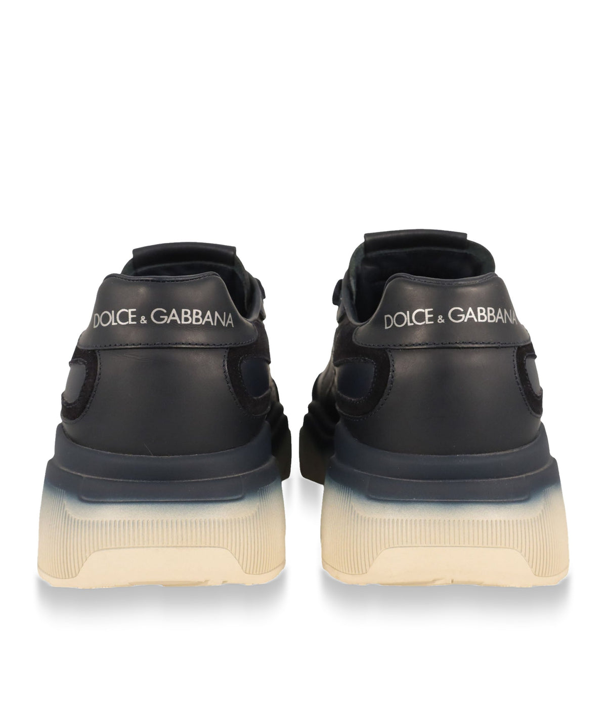 Dolce & Gabbana Sneaker Größe 40 in Dunkelblau mit Oversize-Sohle aus Leder im Dolce & Gabbana Sale.