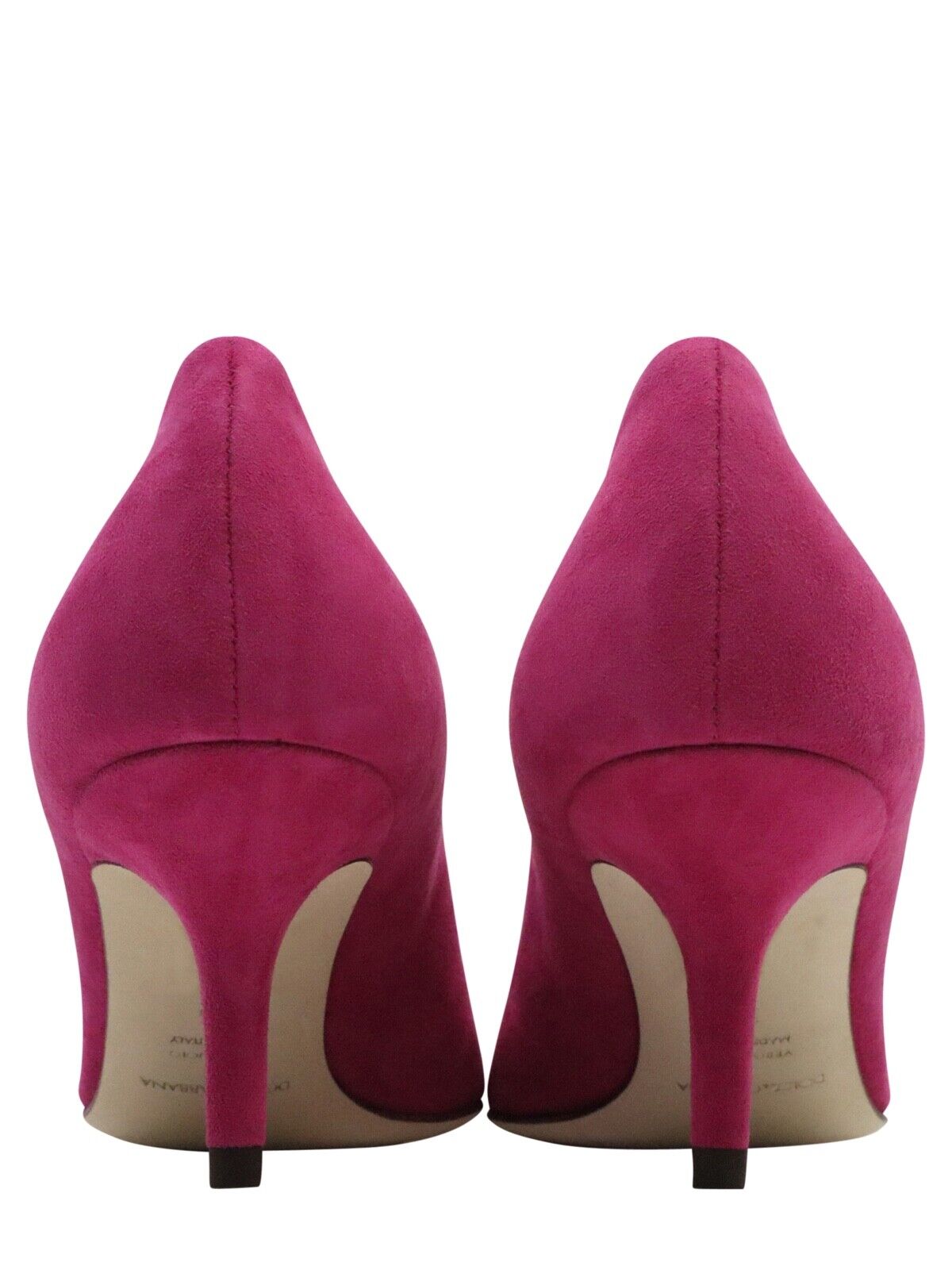 Dolce & Gabbana High Heels Größe 35 in Pink aus Veloursleder mit Kristallverzierung und Kitten Heel