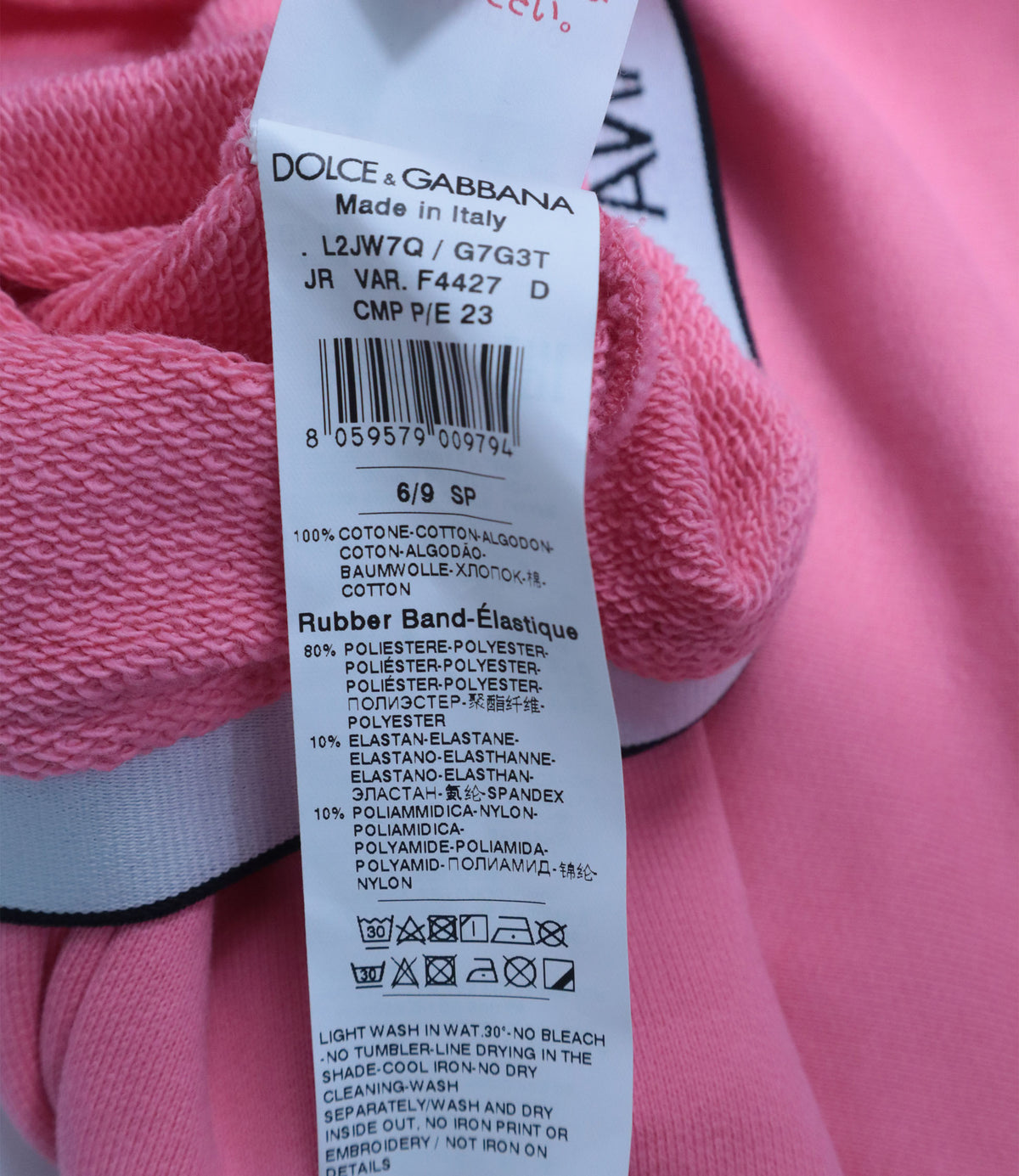 Dolce & Gabbana rosa Sweatshirt aus Baumwolle für Kinder im Sale