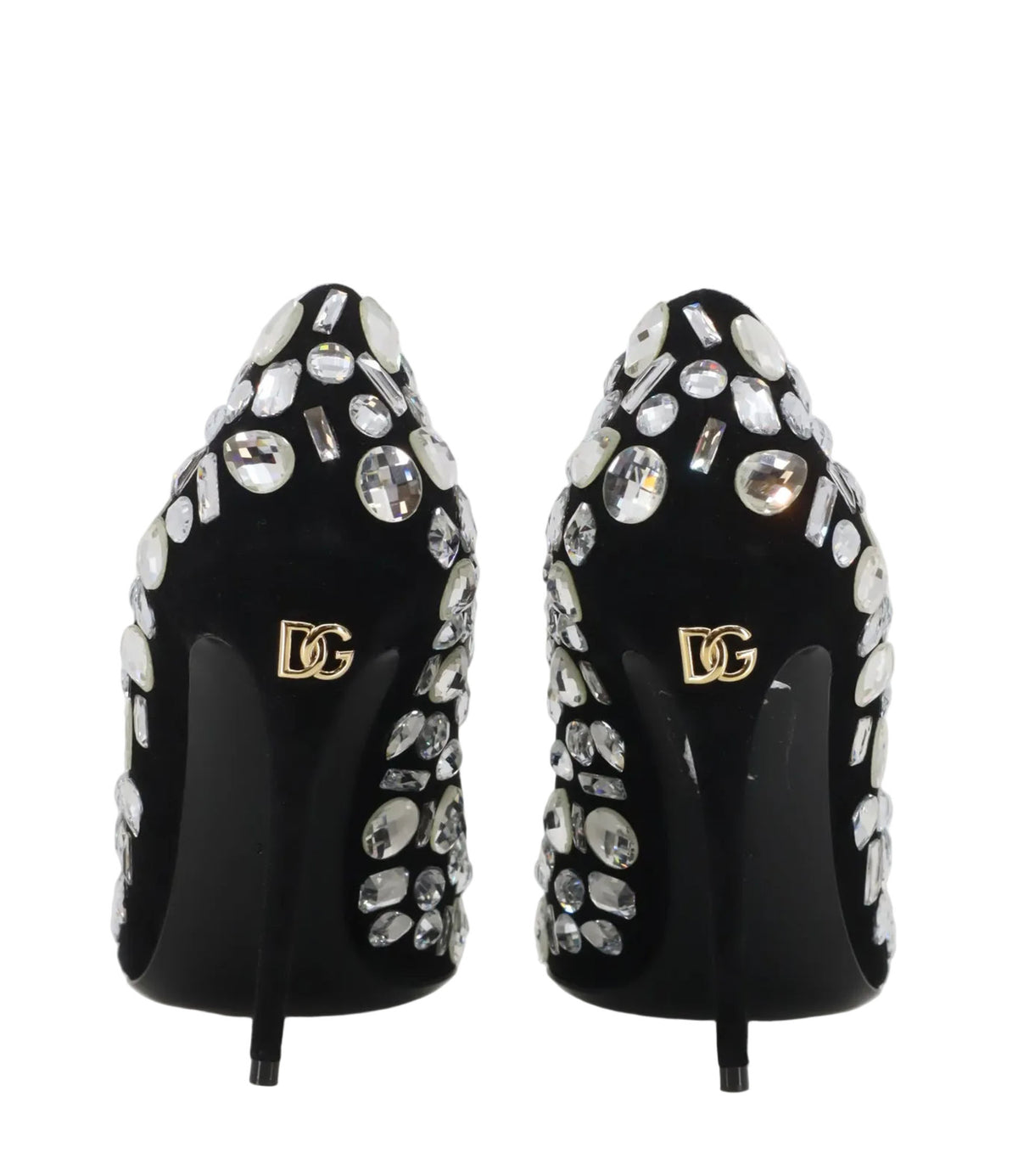 Dolce & Gabbana High Heels schwarz mit Kristallen Größe 39