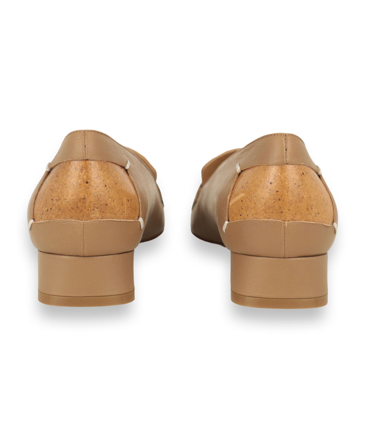 Maison Margiela Damen Loafer Größe 39 aus beigem Glattleder mit Blockabsatz