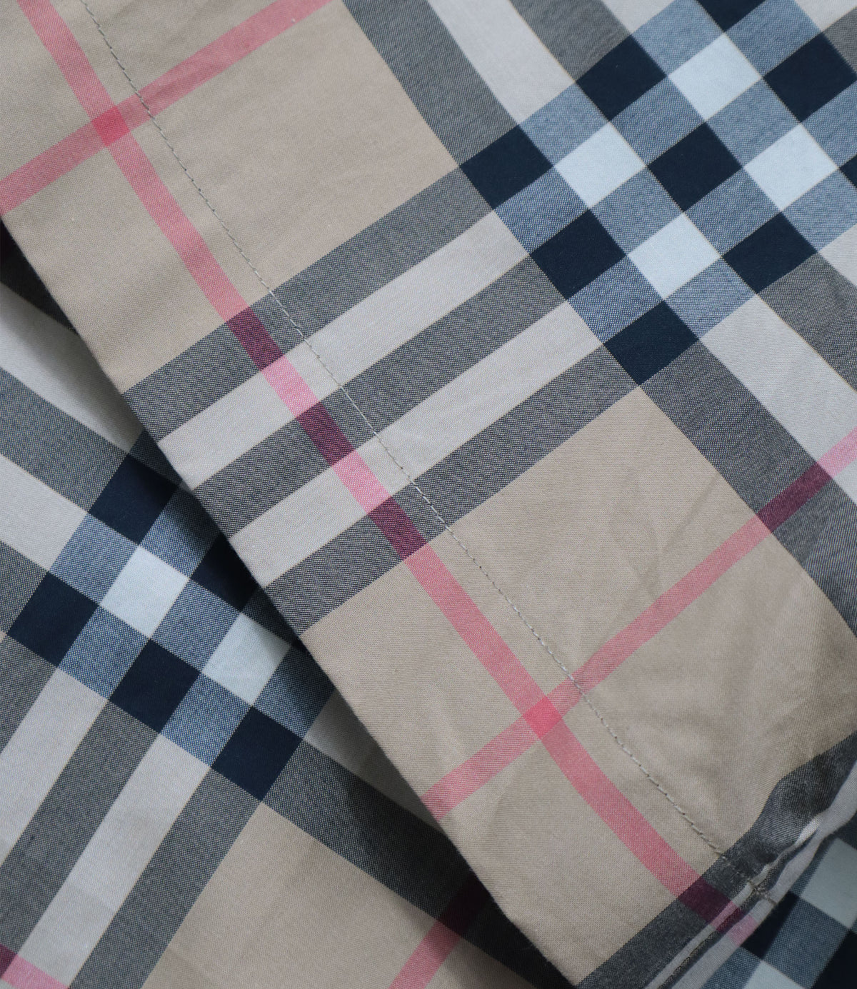 Burberry Kurzarmhemd in Archive Beige Check Muster Größe L