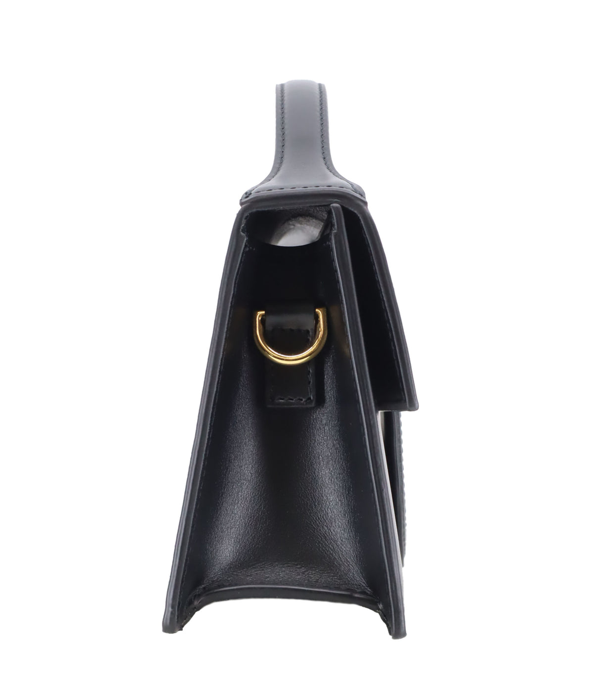 Jacquemus Handtasche Schwarz aus Glattleder mit Goldlogo
