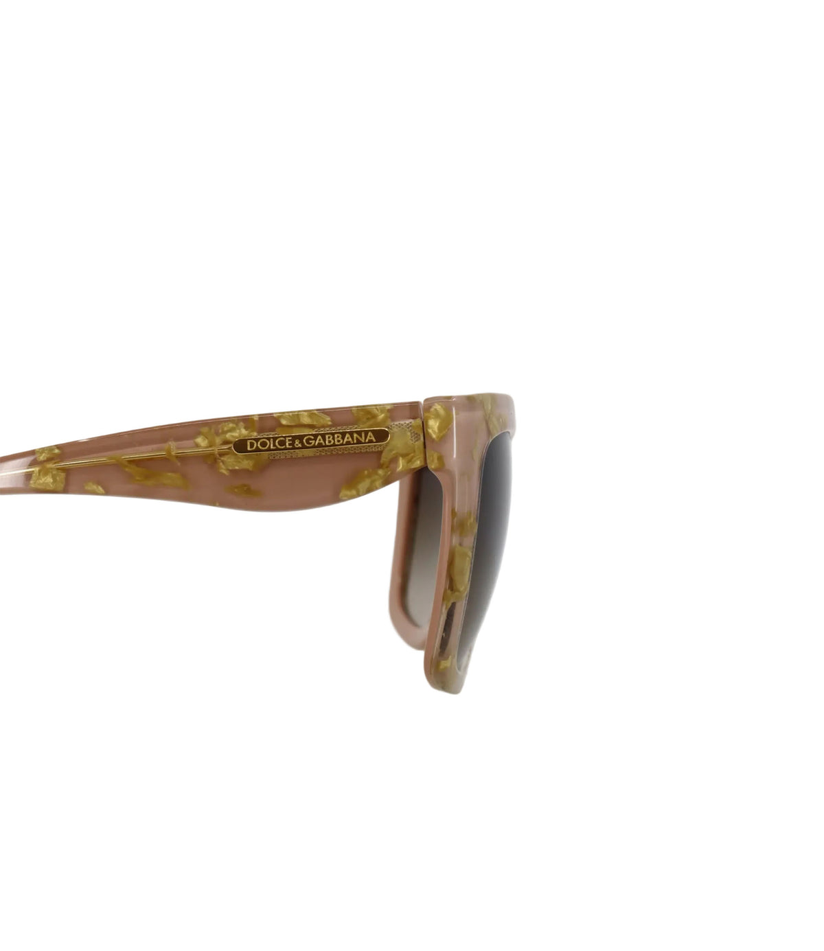 Dolce & Gabbana Sonnenbrille beige gold marmoriert elegant luxuriös Designer Accessoire