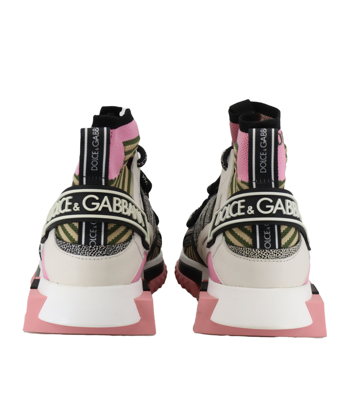 Dolce & Gabbana Sneaker Größe 41 rosa Designer Sneaker mit Logo und Mesh-Details