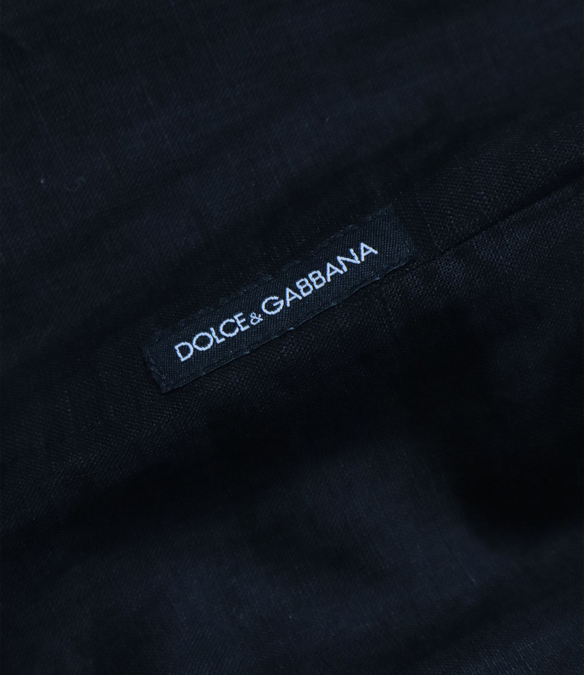 Dolce & Gabbana schwarze Leinenbluse Größe 41 aus Italien