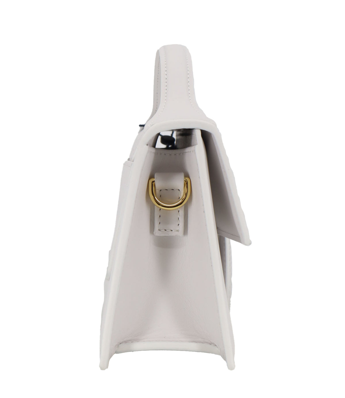 Jacquemus Handtasche Weiß aus Leder mit goldfarbenem Logo