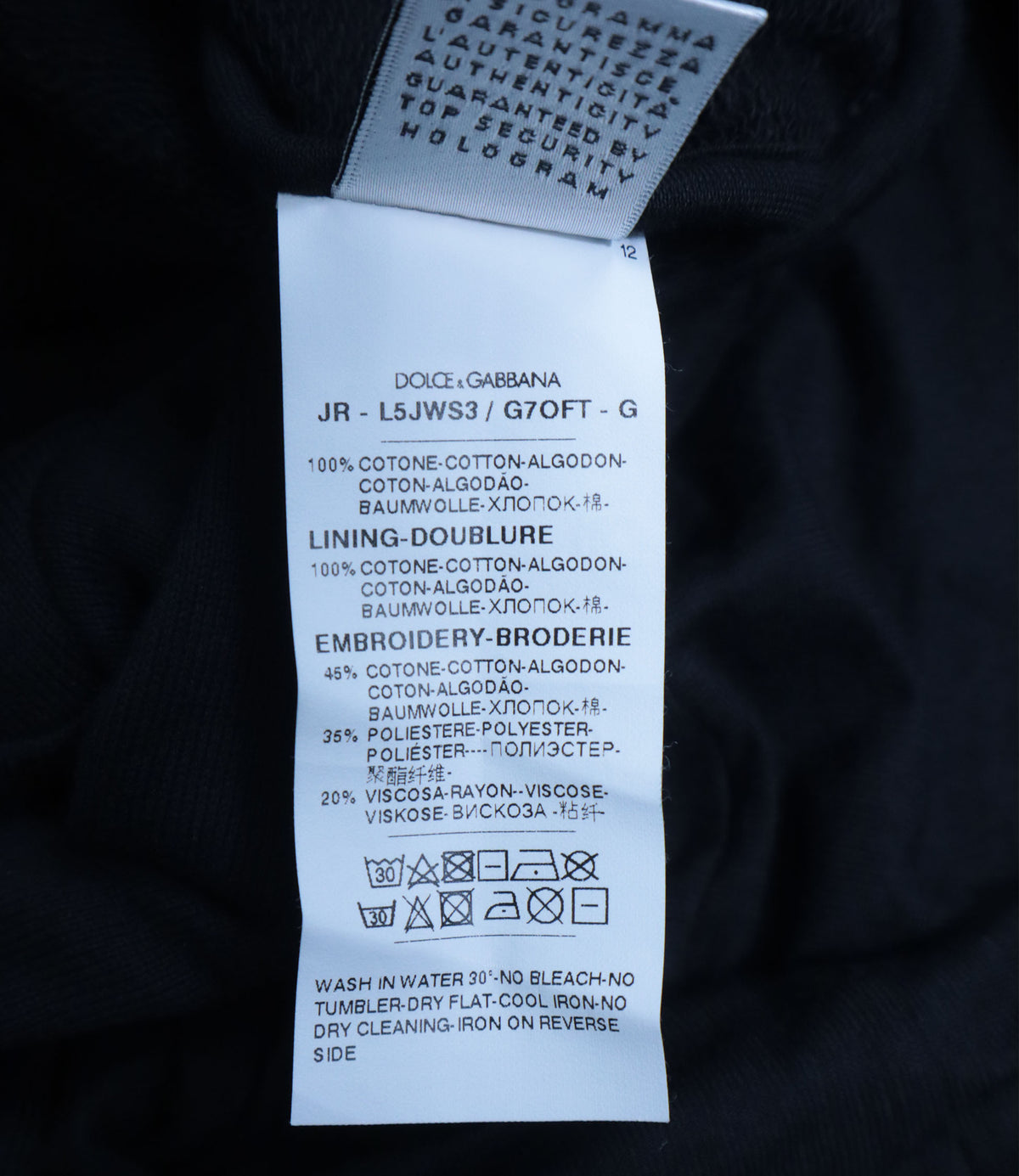 Dolce & Gabbana Sweatjacke dunkelblau Baumwolle Alter 3 im Dolce & Gabbana Sale