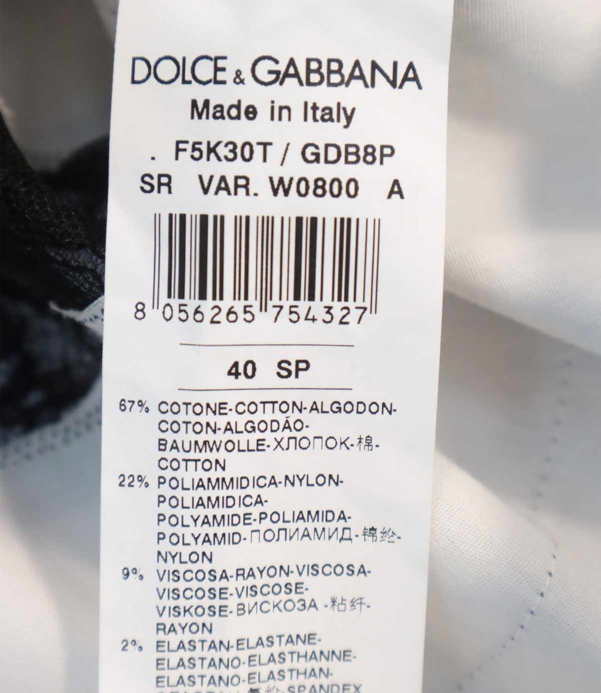 Dolce & Gabbana Damenbluse in Weiß mit schwarzer Spitze Größe 40