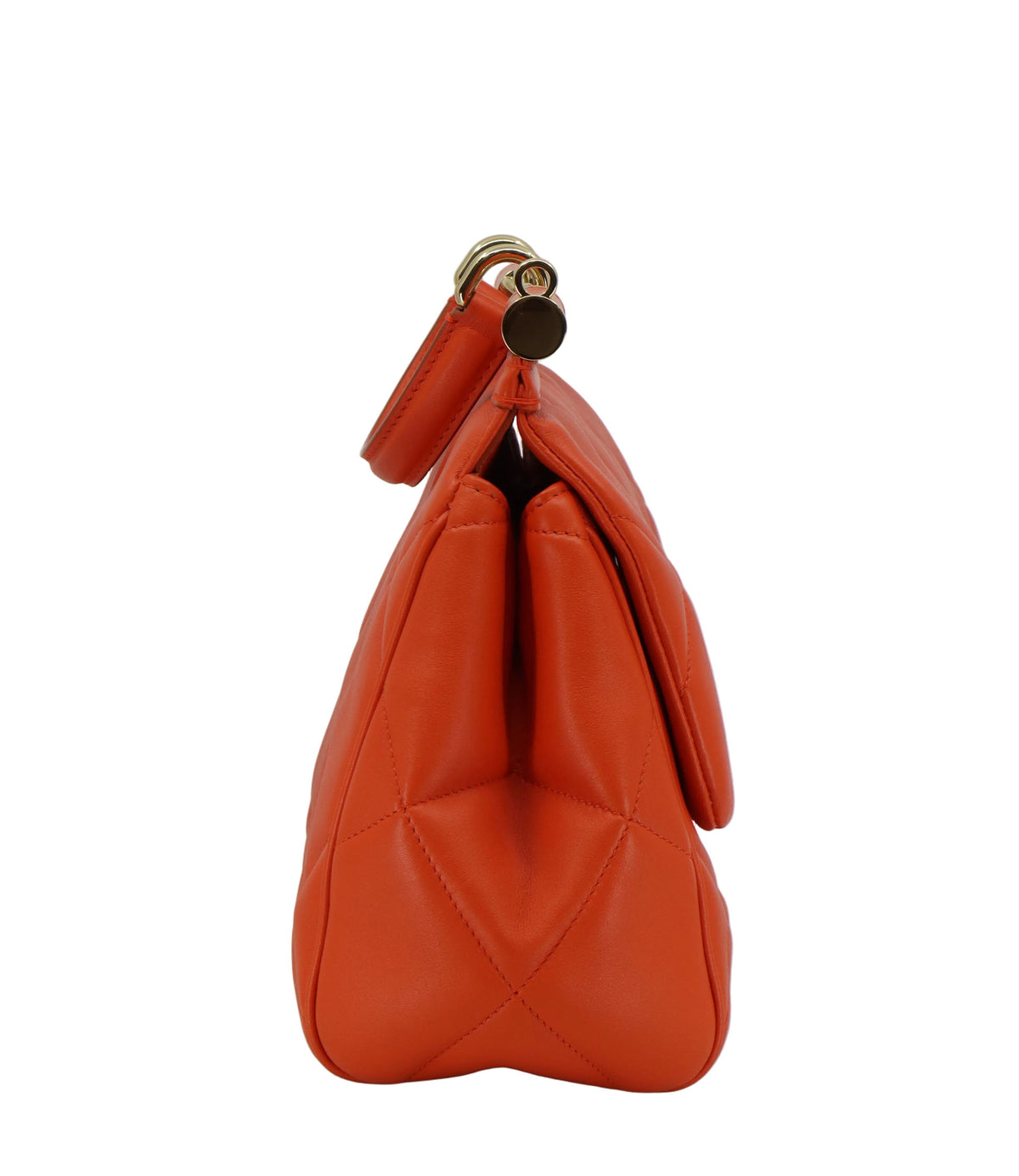 Dolce & Gabbana Handtasche orange gesteppt aus Leder mit Logo-Plakette