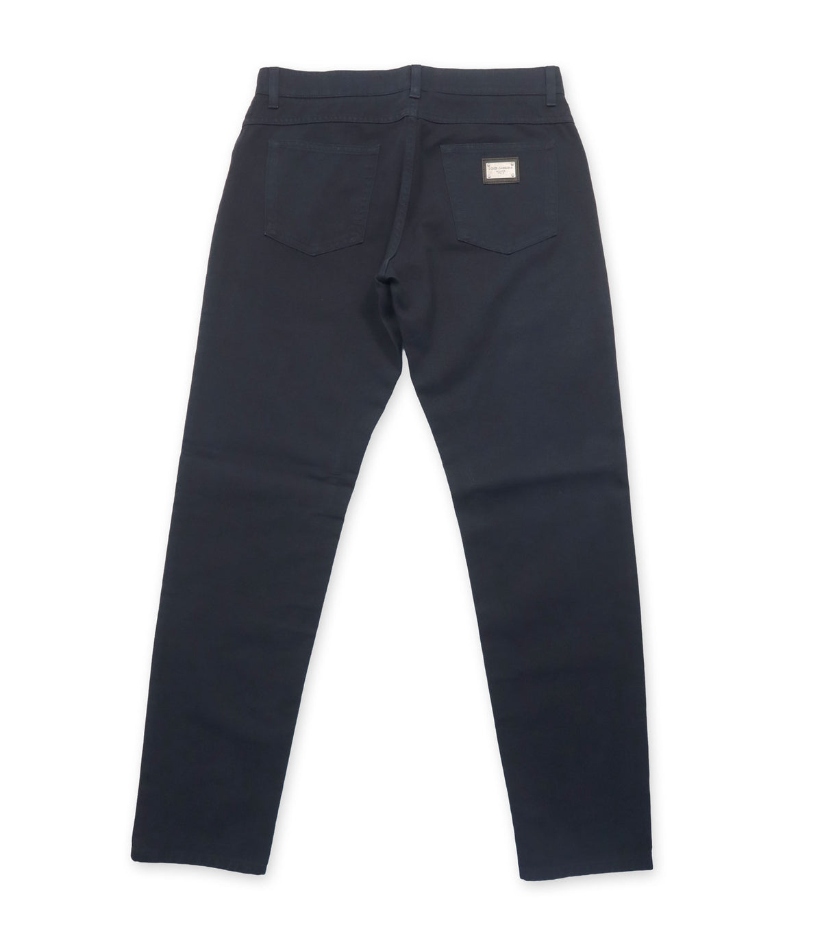 Dolce & Gabbana Hose Größe IT 46 aus 100 % Baumwolle in Navy Blau Regular Fit Made in Italy