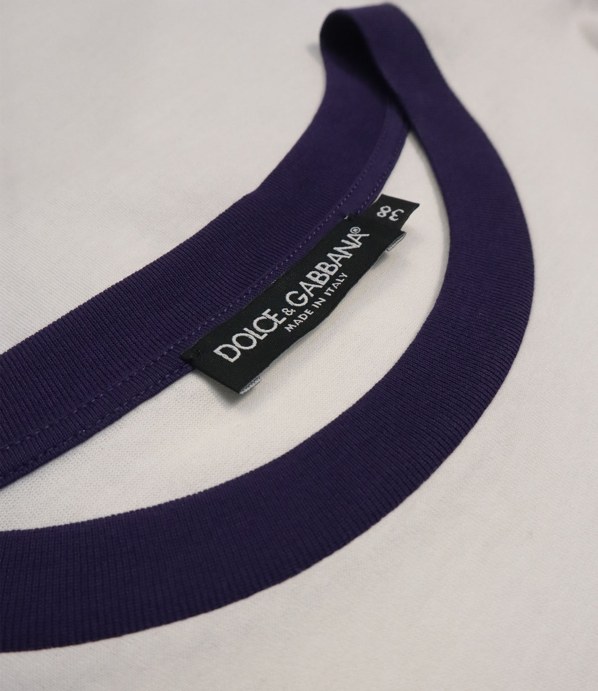 Dolce & Gabbana T-Shirt weiß Baumwolle Größe 38 mit Logo Print