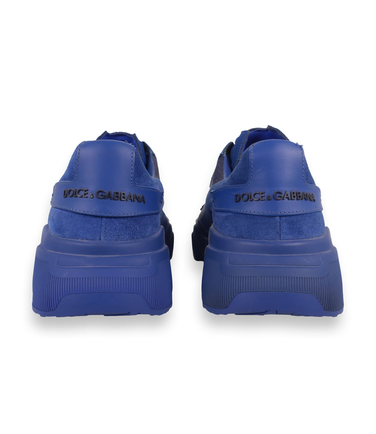 Dolce & Gabbana Sneaker Größe 40,5 in Blau aus Veloursleder mit markanter Oversized-Sohle und Designer-Details.