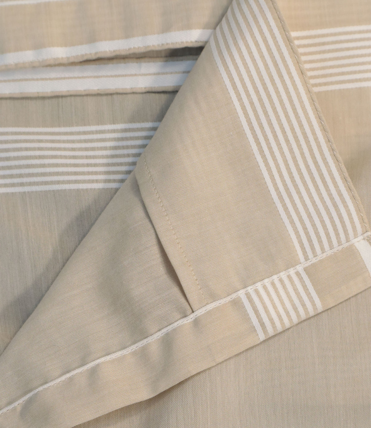 Dolce & Gabbana Hemd Größe 38 in Beige und Weiß aus Baumwolle mit Streifendetails