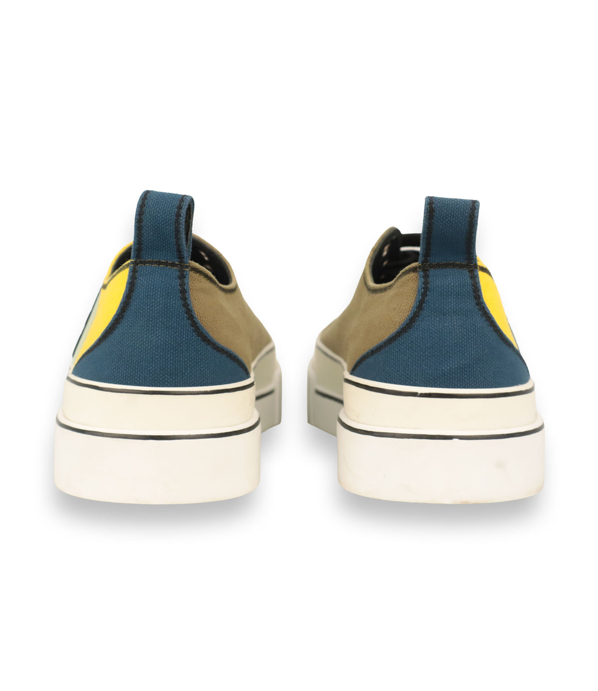 Dolce & Gabbana Sneaker Größe 41 in Gelb Blau mit Plateau-Sohle und DG Logo