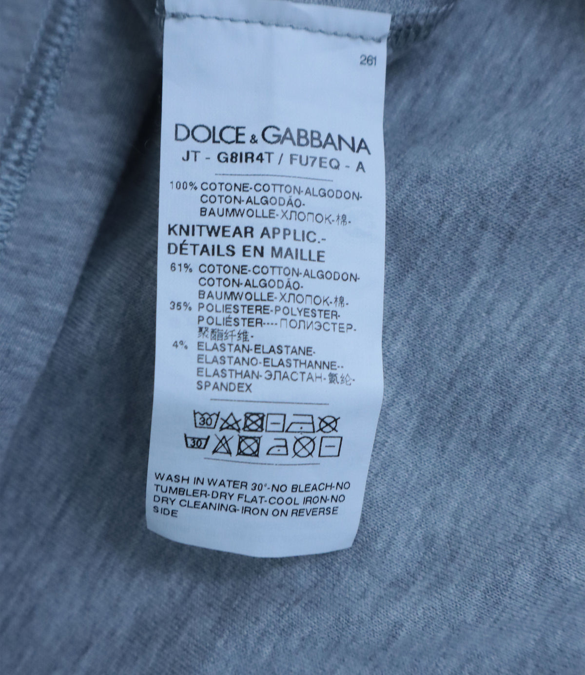 Dolce & Gabbana T-Shirt hellblau Herren IT 52 Baumwolle Dolce & Gabbana Sale