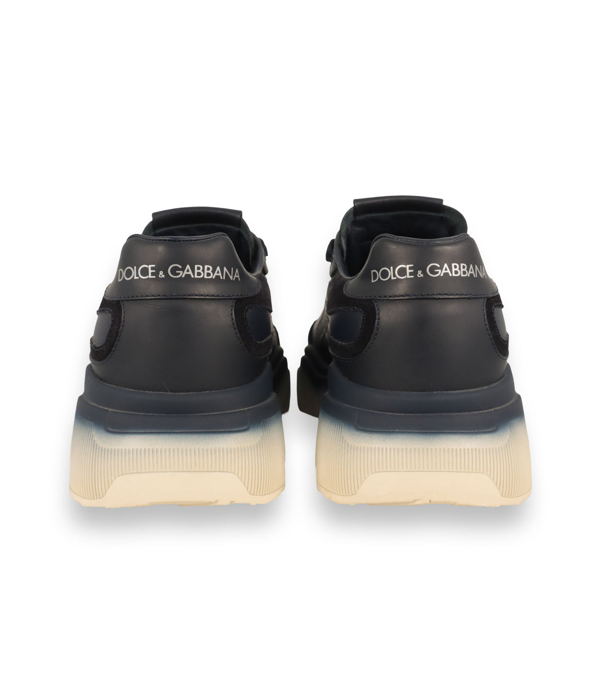 Dolce & Gabbana Sneaker Größe 40 in Dunkelblau mit Oversize-Sohle aus Leder im Dolce & Gabbana Sale.