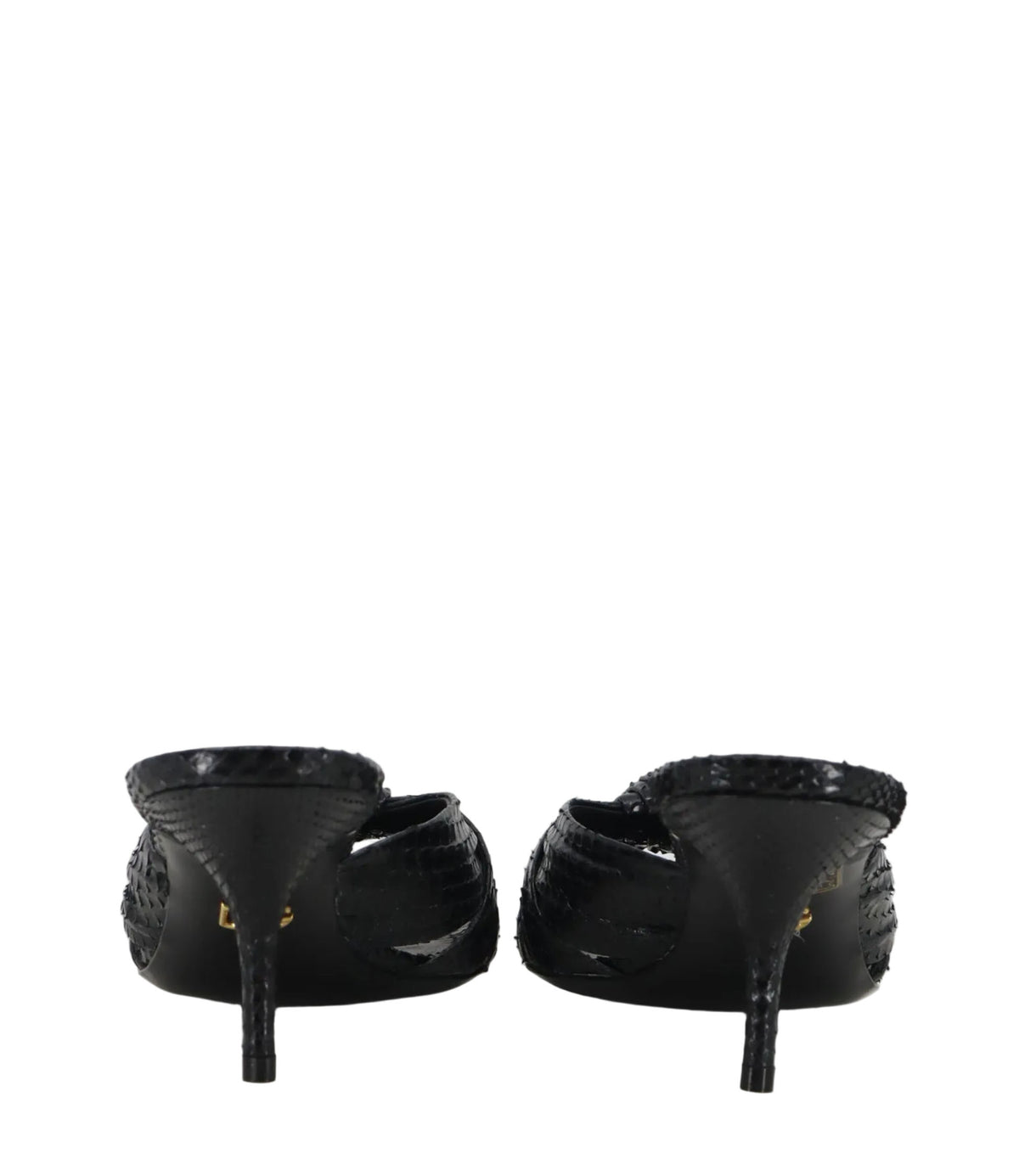 Dolce & Gabbana Sandalen schwarz Python-Optik mit Schleife Größe 36