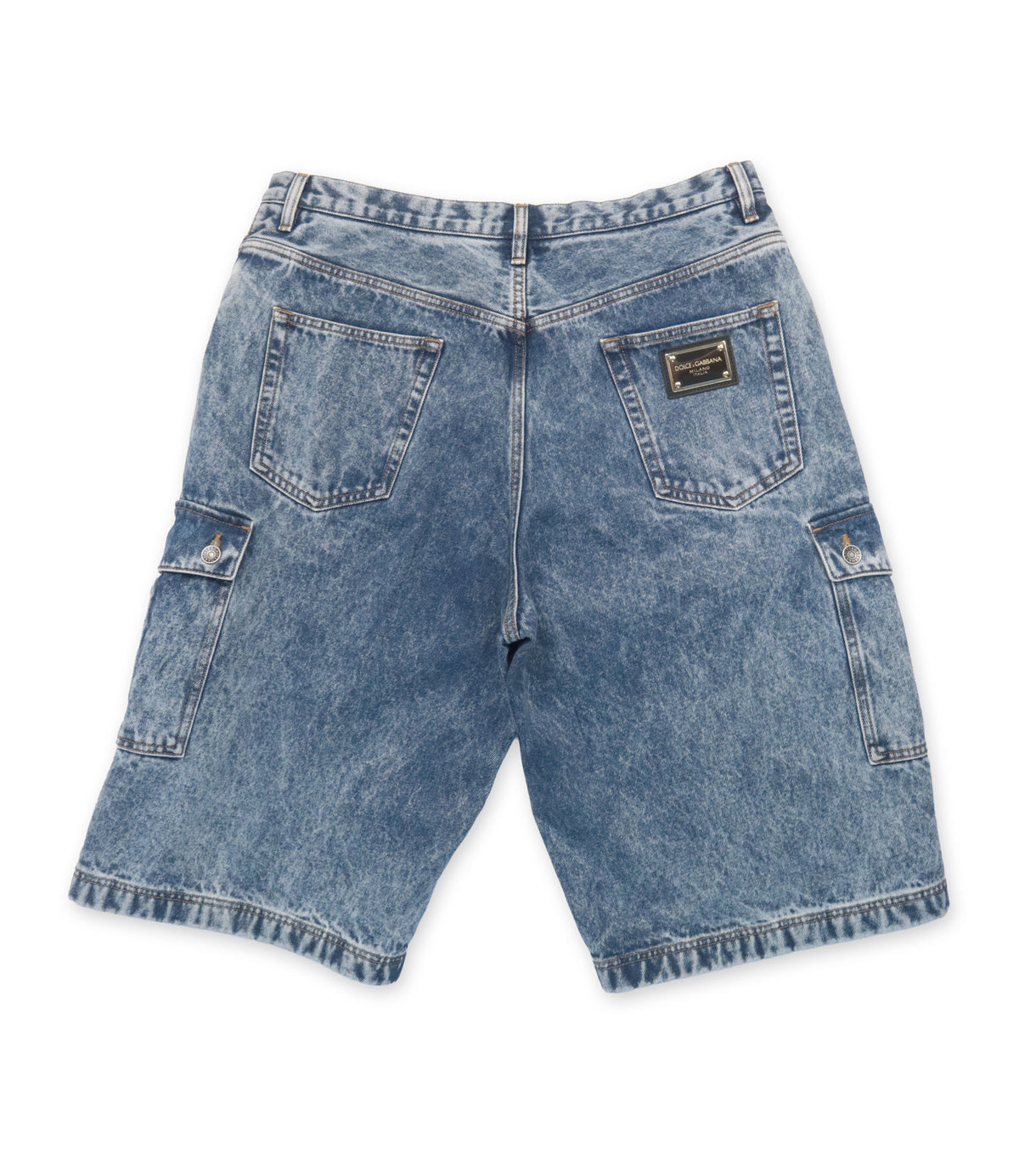 Dolce & Gabbana Jeans Cargo Shorts blau Acid Wash Herren Größe 54