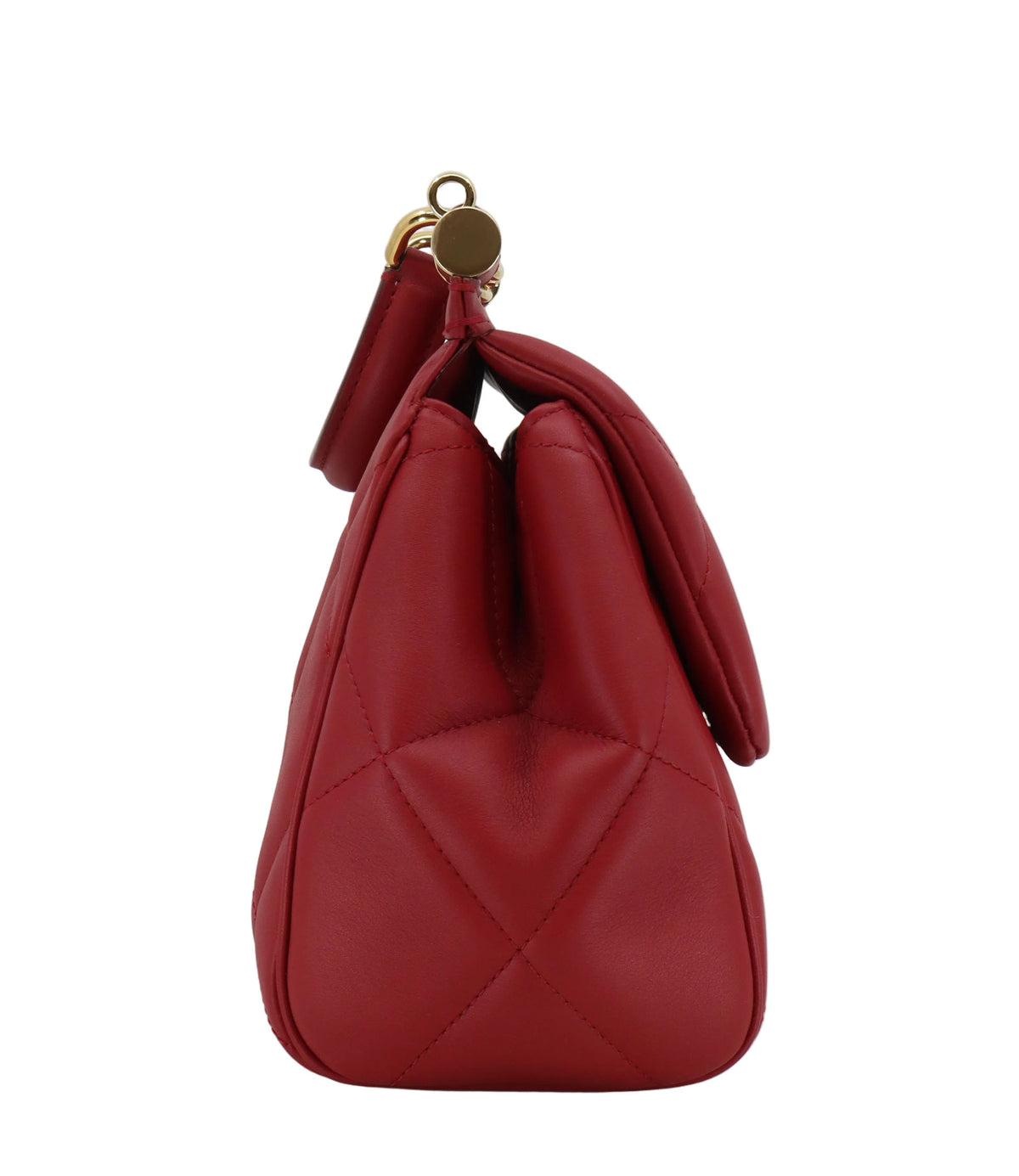 Dolce & Gabbana Handtasche rot gesteppt aus Leder mit Logo-Plakette