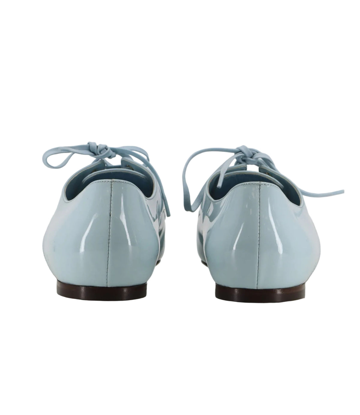 Dolce & Gabbana Schnürschuhe hellblau Lackleder Größe 39 elegant