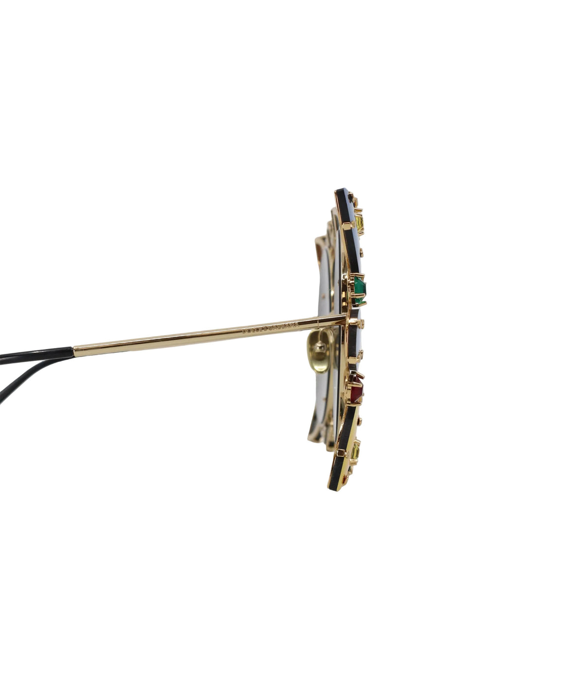 Dolce & Gabbana Sonnenbrille rund multicolor kristallbesetzt luxuriös Statement Accessoire