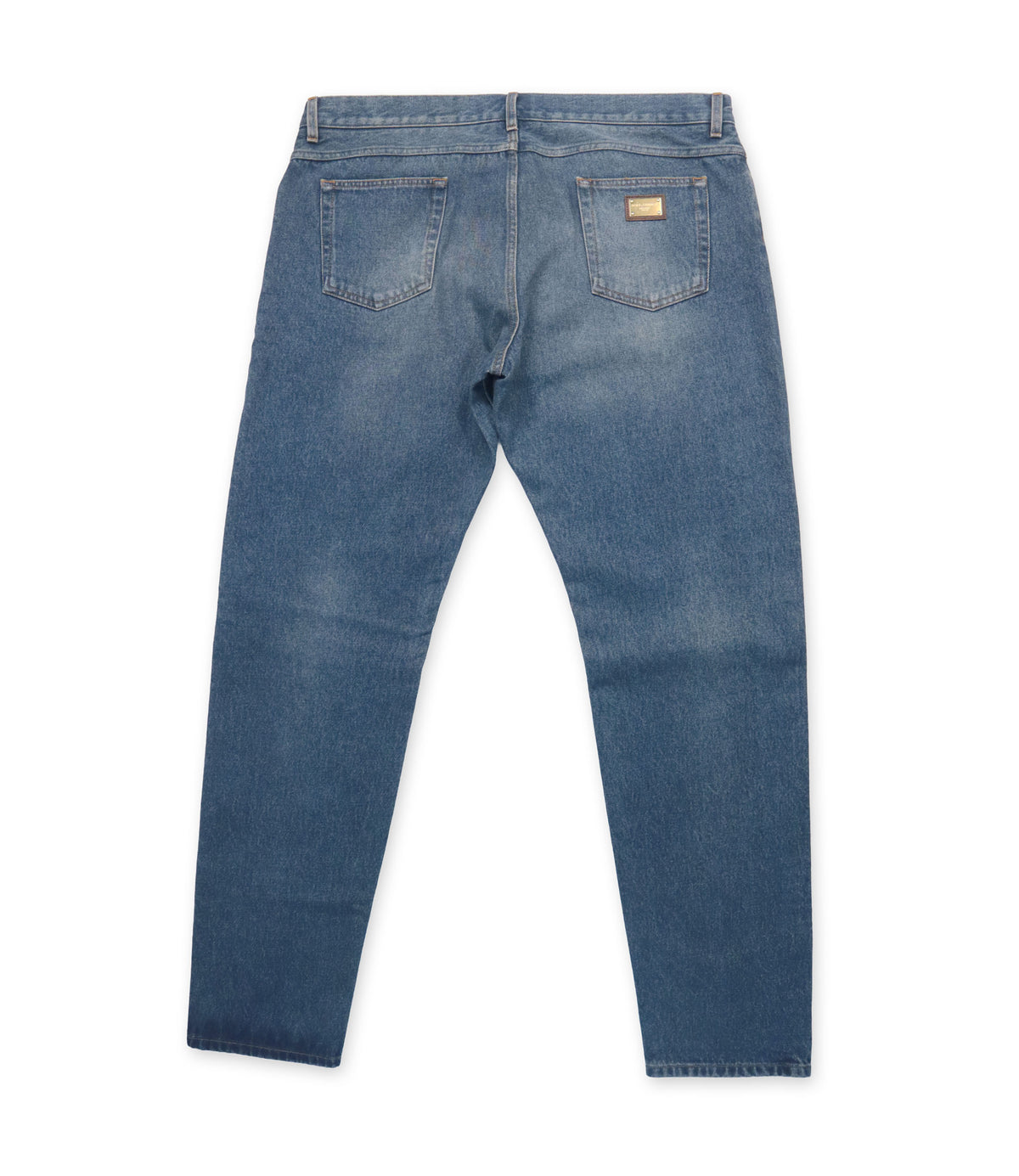Dolce & Gabbana Herren Jeans Blau Regular Fit IT 58 aus Baumwolle Made in Italy