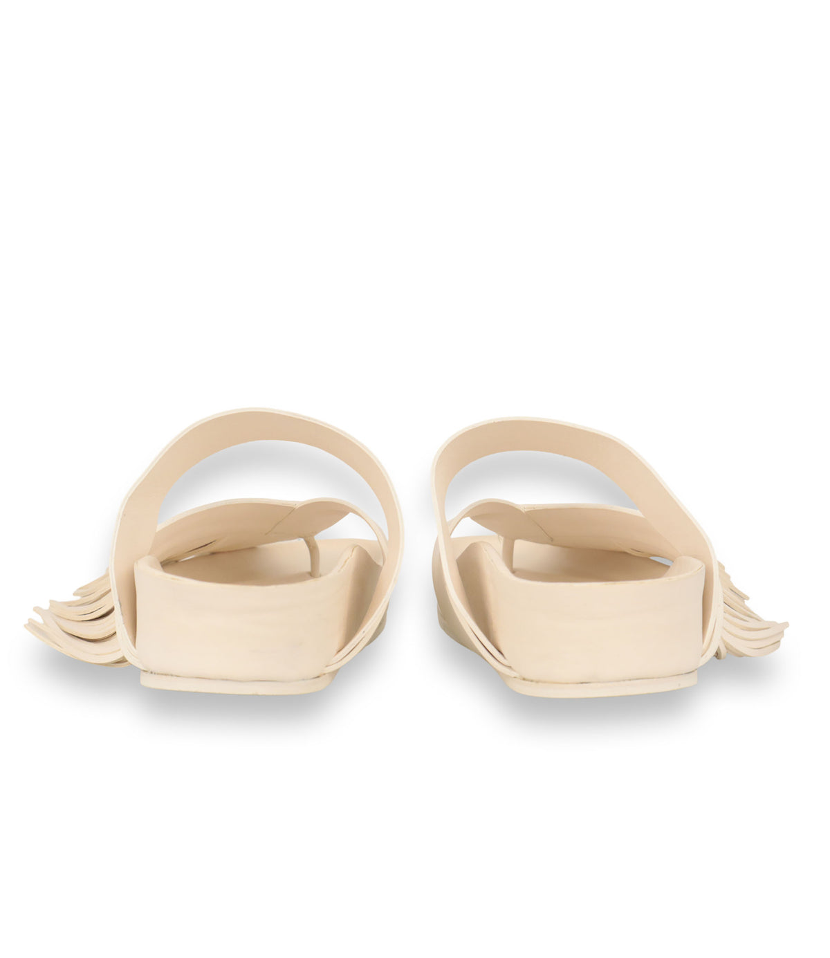 Jil Sander Sandalen Größe 37 in Off-White mit Fransen-Detail und Plateau-Sohle