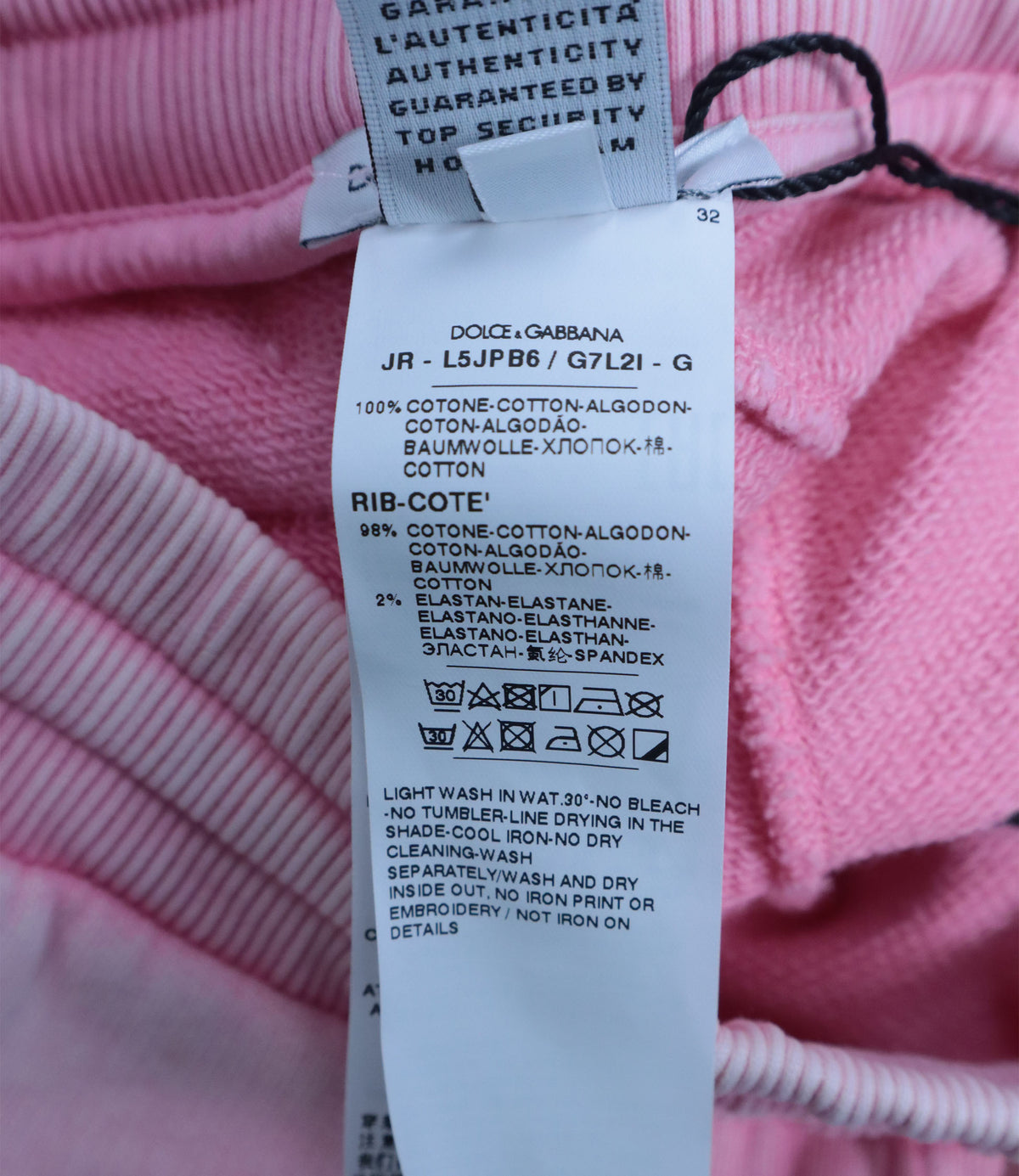 Dolce & Gabbana Jogginghose rosa Kinder Baumwolle Größe 6 Jahre