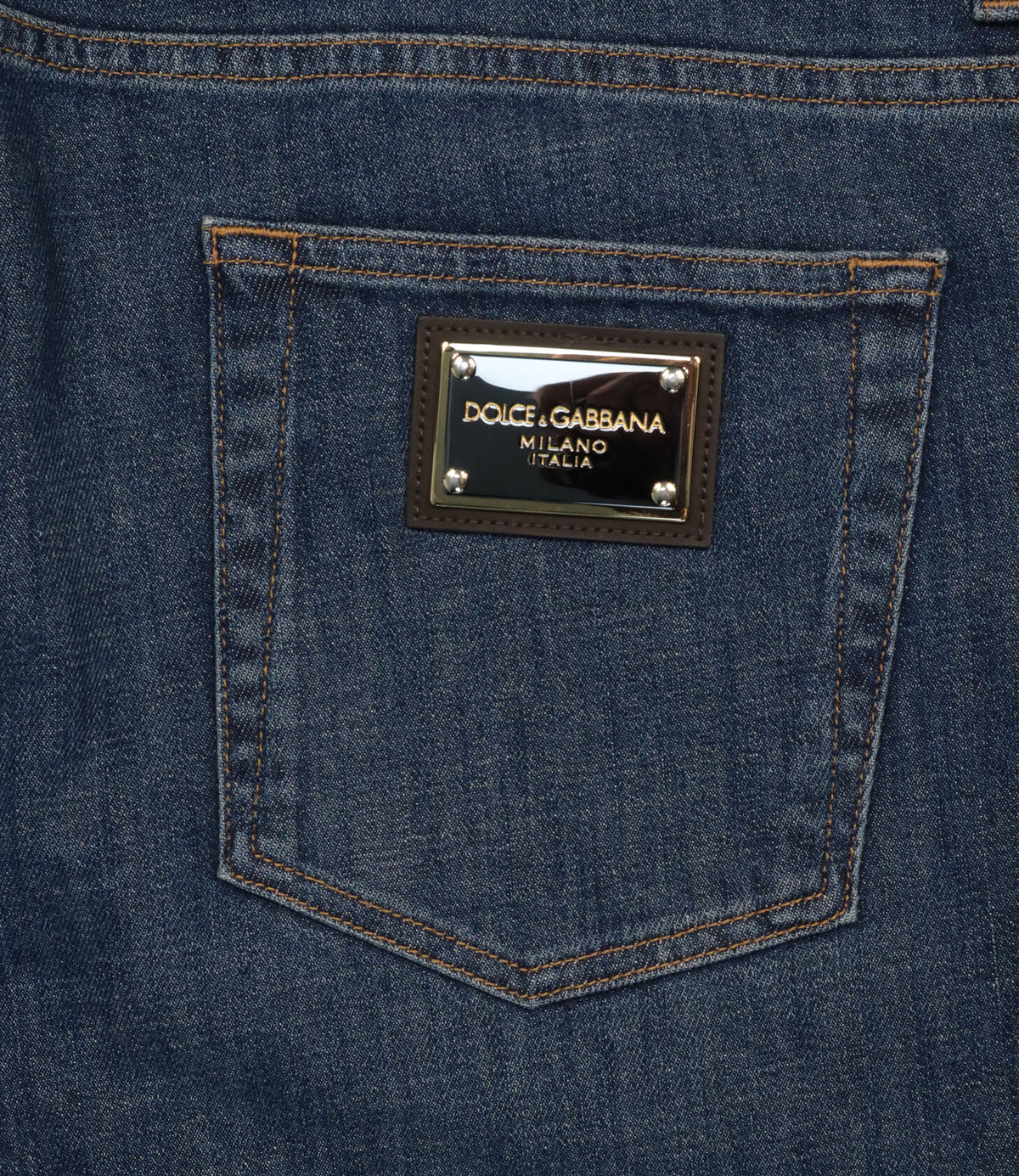 Dolce & Gabbana Skinny Jeans blau Herren Made in Italy Denim Jeans im Sale