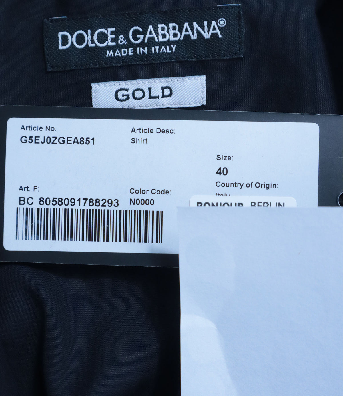 Dolce & Gabbana Herrenhemd navy mit Schmetterling Applikationen Größe IT 40