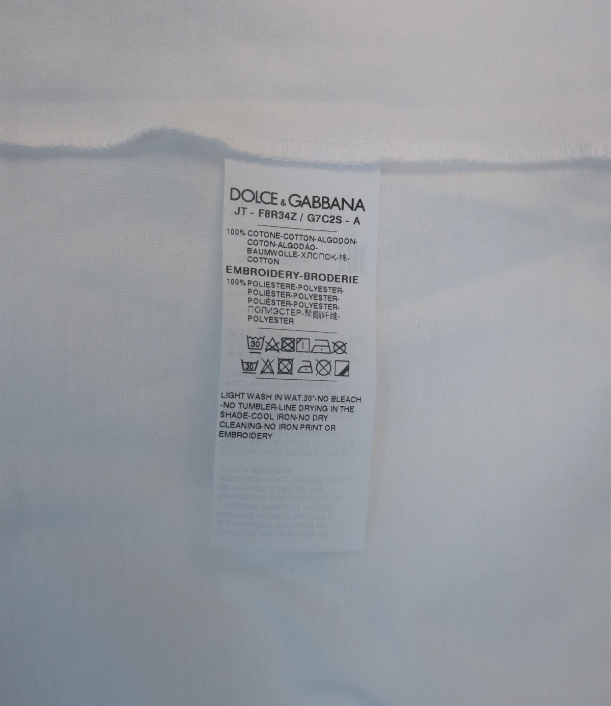 Dolce & Gabbana T-Shirt weiß Italia Patch Herren IT54