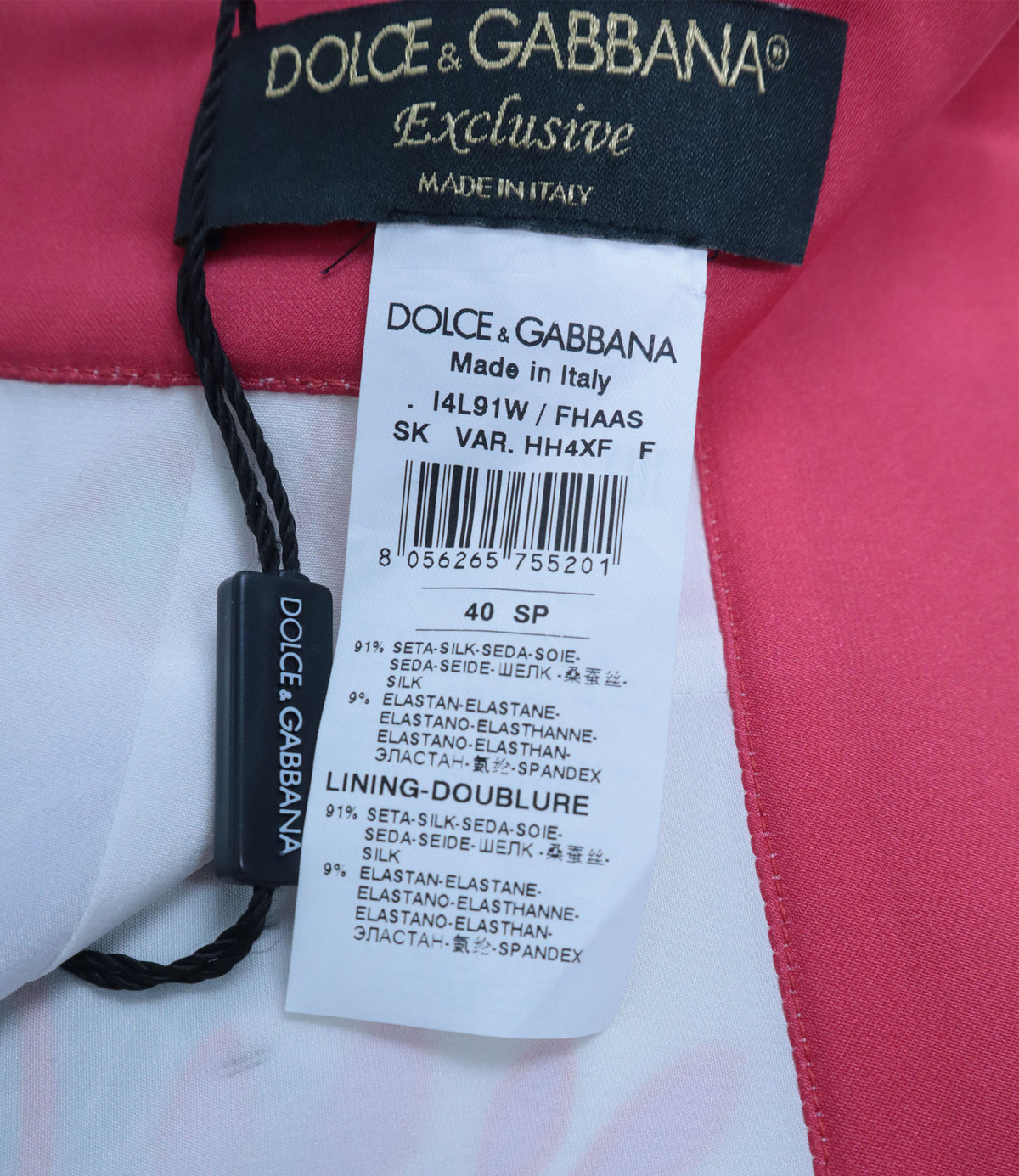 Dolce & Gabbana Rock aus Seide mit floralem Multicolor-Print und Logo-Bund in Pastelltönen Größe 40