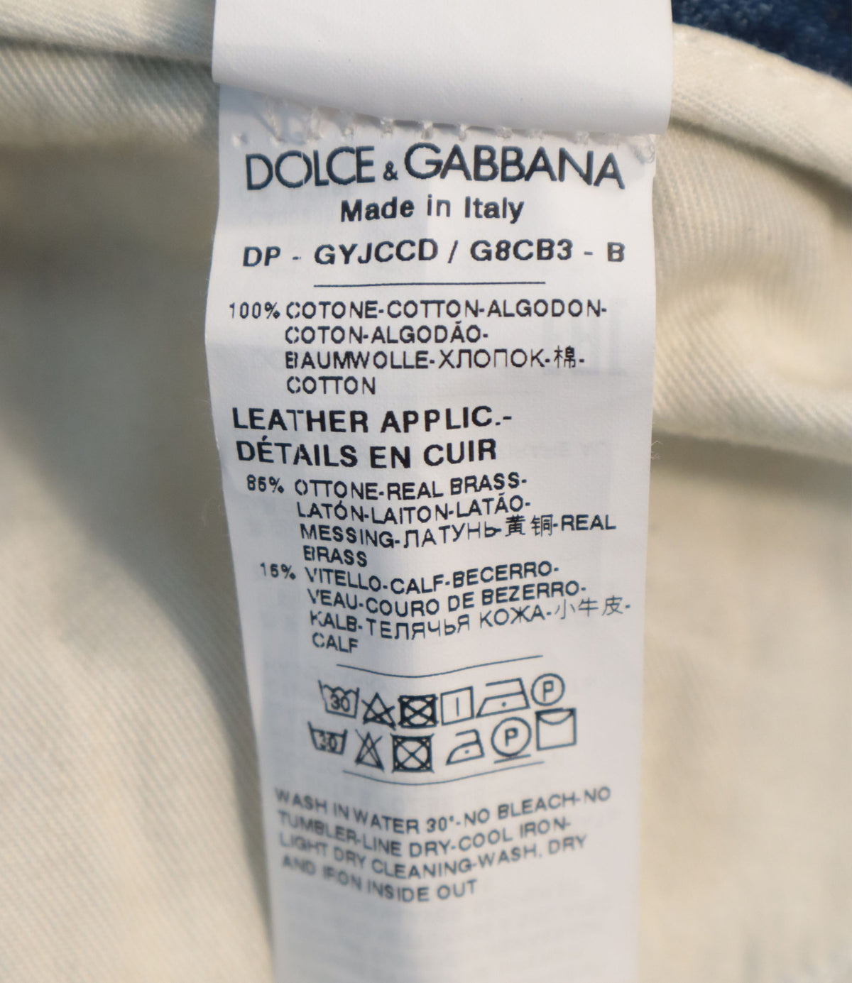 Dolce & Gabbana Herren Jeans Blau Regular Fit IT 58 aus Baumwolle Made in Italy