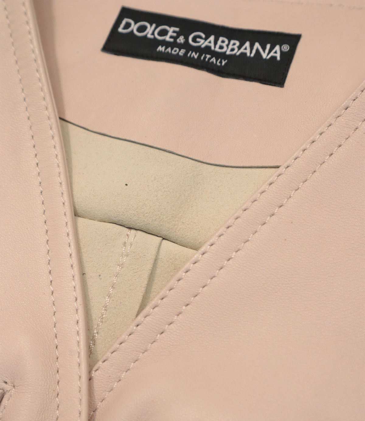 Dolce & Gabbana Lederweste Beige Größe 40 Damen Luxus Sale