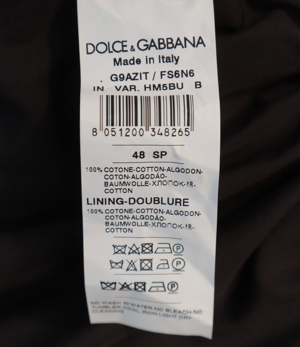 Dolce & Gabbana Parka Jacke Größe 48 mit floralem Muster in Braun und Beige aus Baumwolle Made in Italy