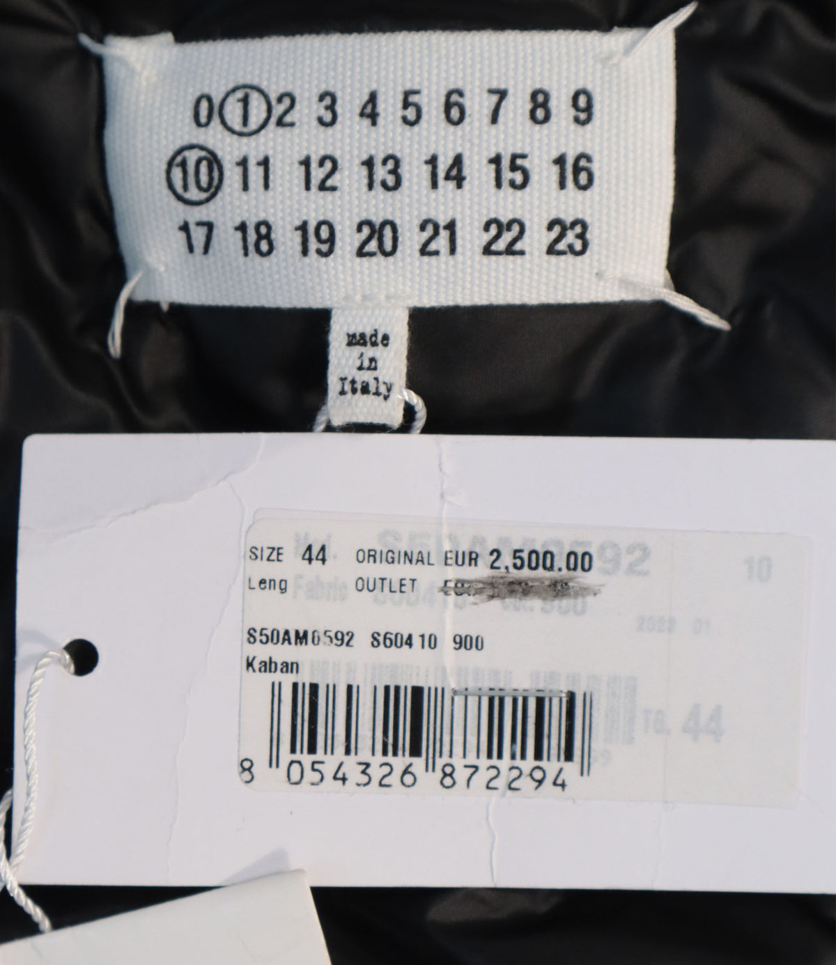 Maison Margiela schwarze Steppjacke Größe IT 44 Made in Italy