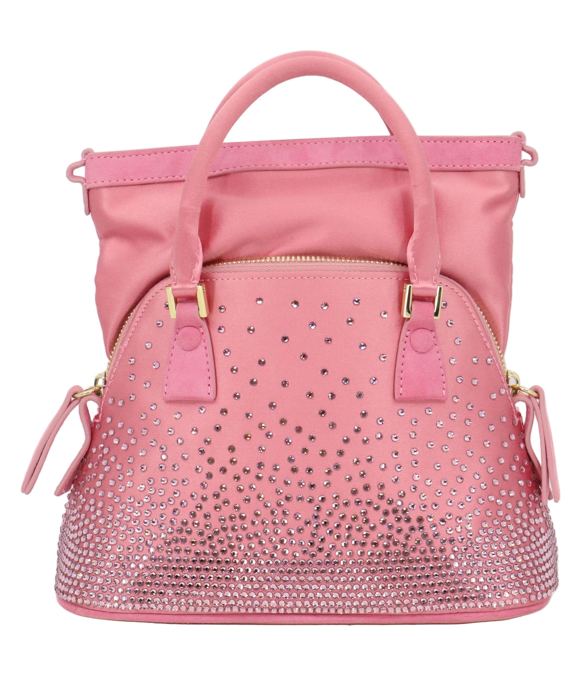 Maison Margiela Handtasche rosa mit Strasssteinen und Lederdesign