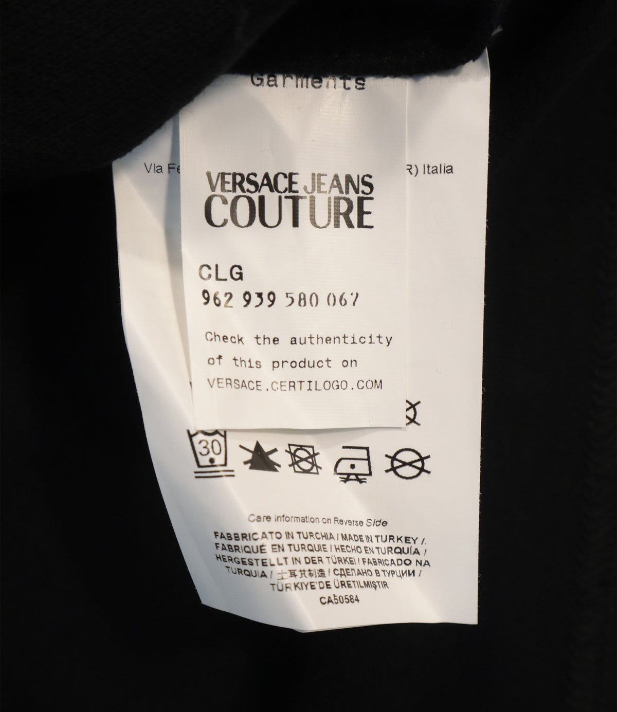 Versace Jeans Couture Poloshirt schwarz mit goldfarbenem Logo Größe L