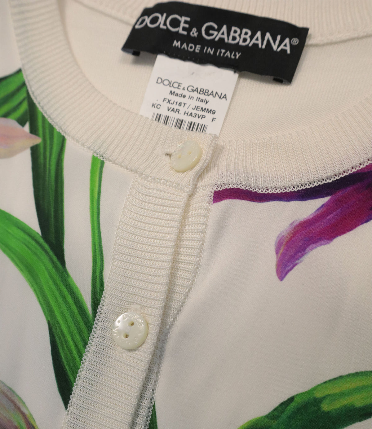 Dolce & Gabbana Strickjacke Seide floral creme IT40 Sale