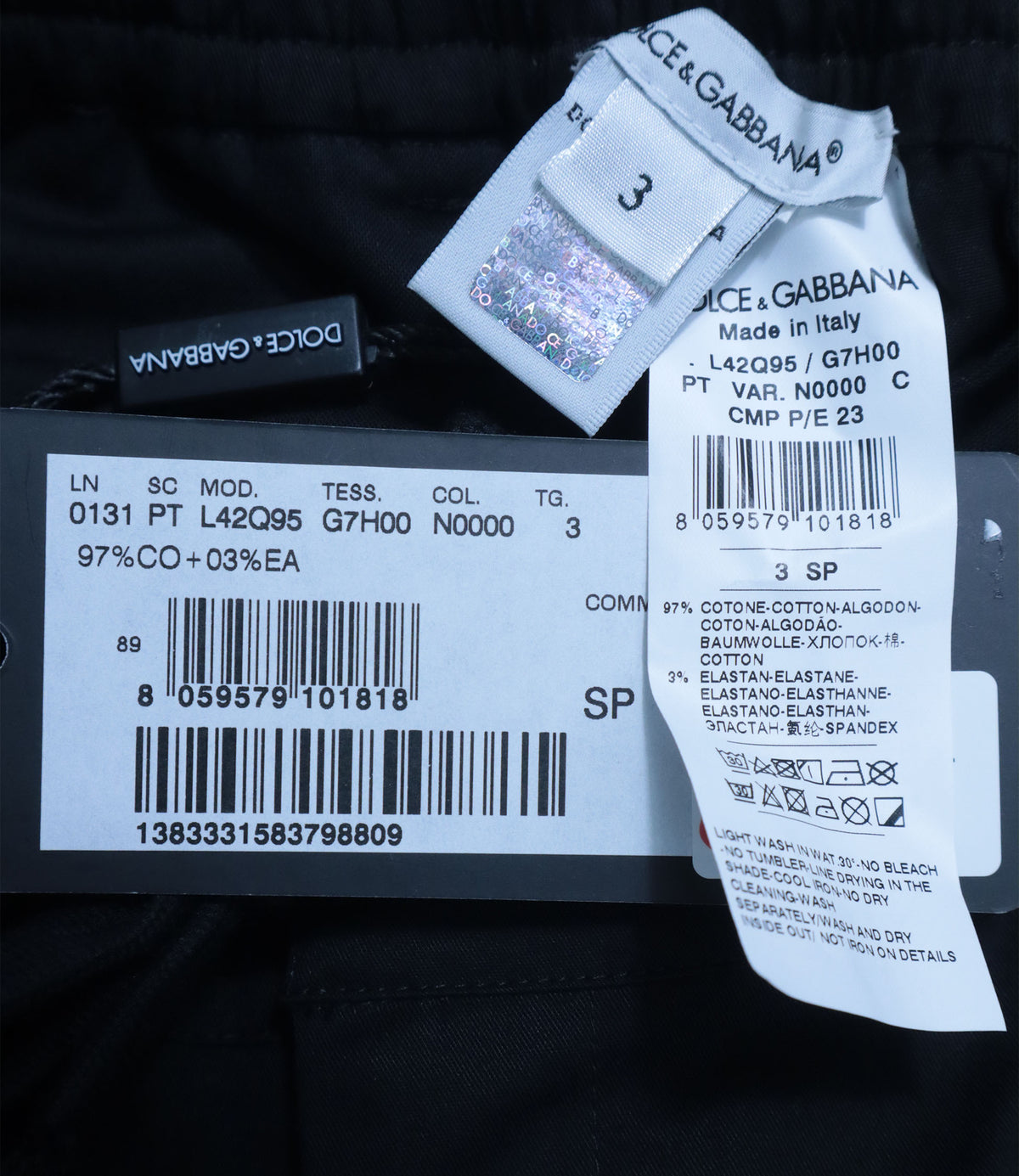 Dolce & Gabbana Shorts Navy aus Baumwollmix mit DG Logo Stickerei