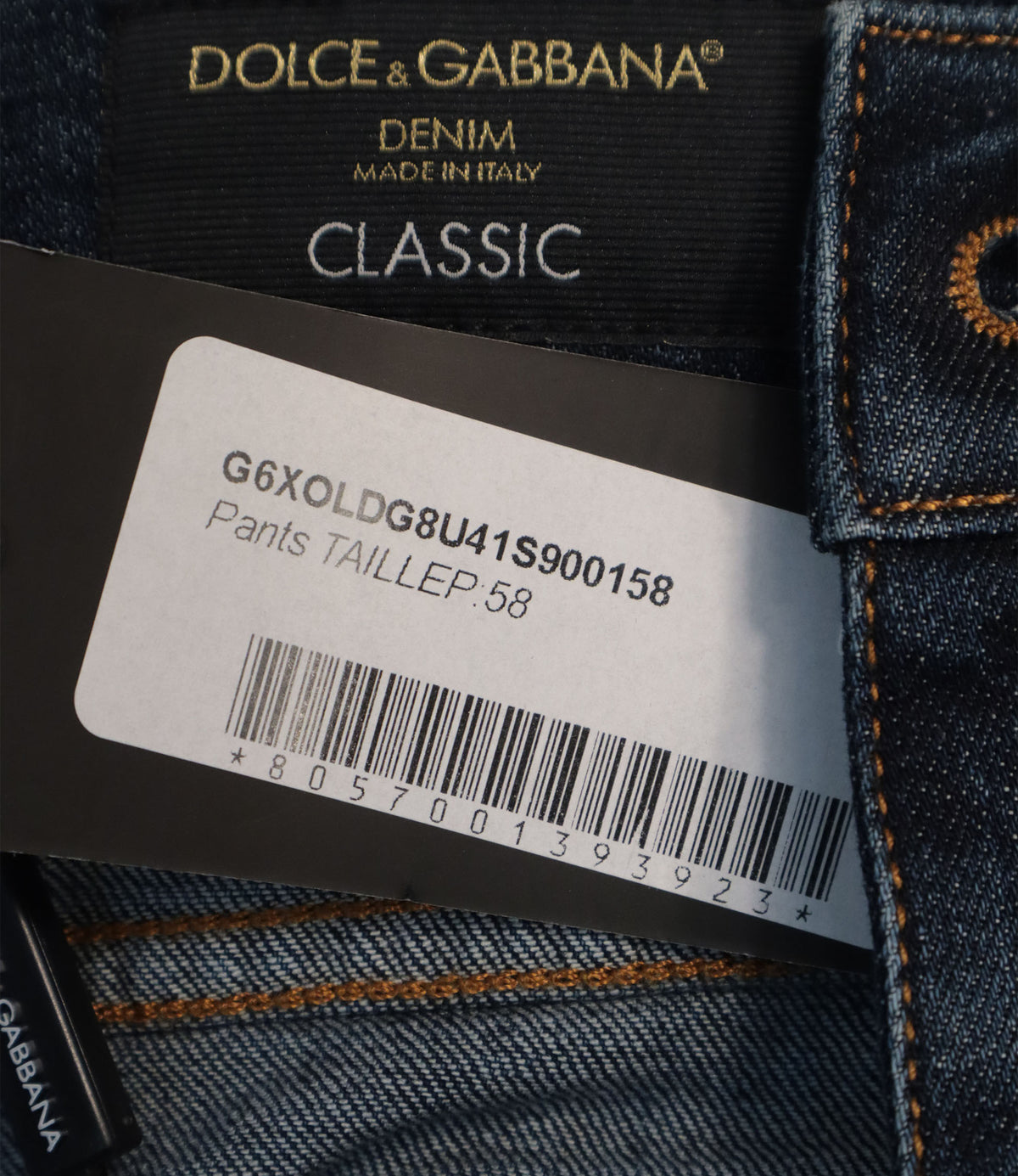 Dolce & Gabbana Herren Jeans dunkelblau Größe 58 Made in Italy