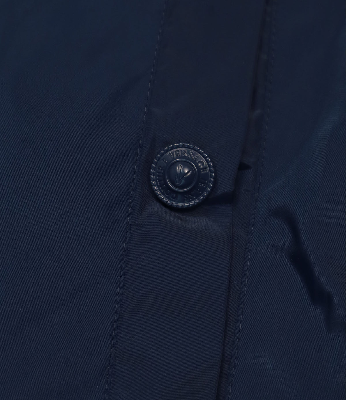 Versace Jeans Couture Bomberjacke Größe 50 in Dunkelblau mit barockem Wendedesign
