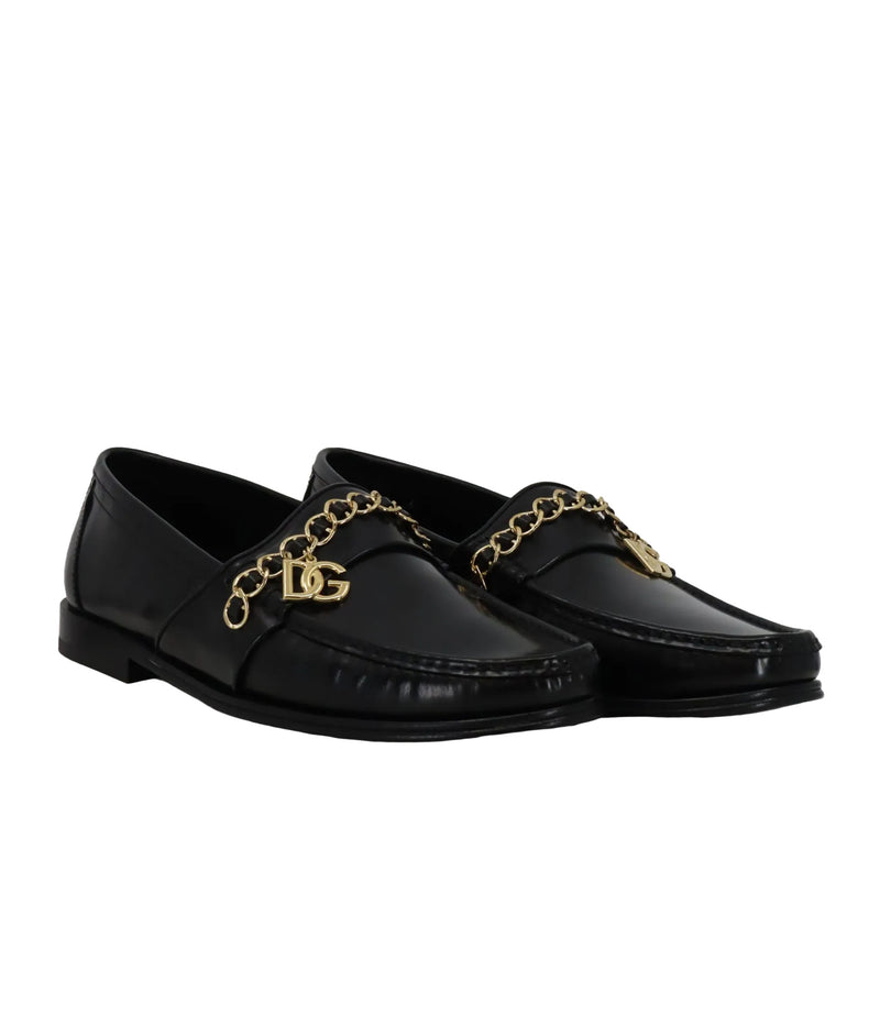 Dolce & Gabbana Loafer schwarz Leder Größe 43 Herren Schuhe
