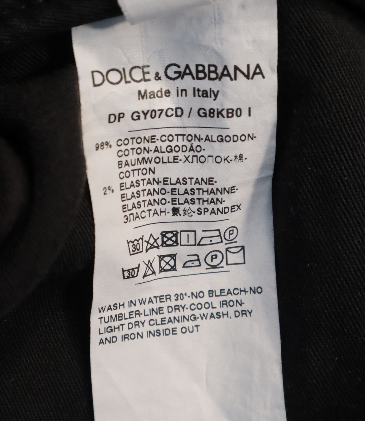 Dolce & Gabbana Jeans Größe 48 in Anthrazit aus Baumwoll-Stretch-Denim mit Slim-Fit-Schnitt und italienischer Verarbeitung.