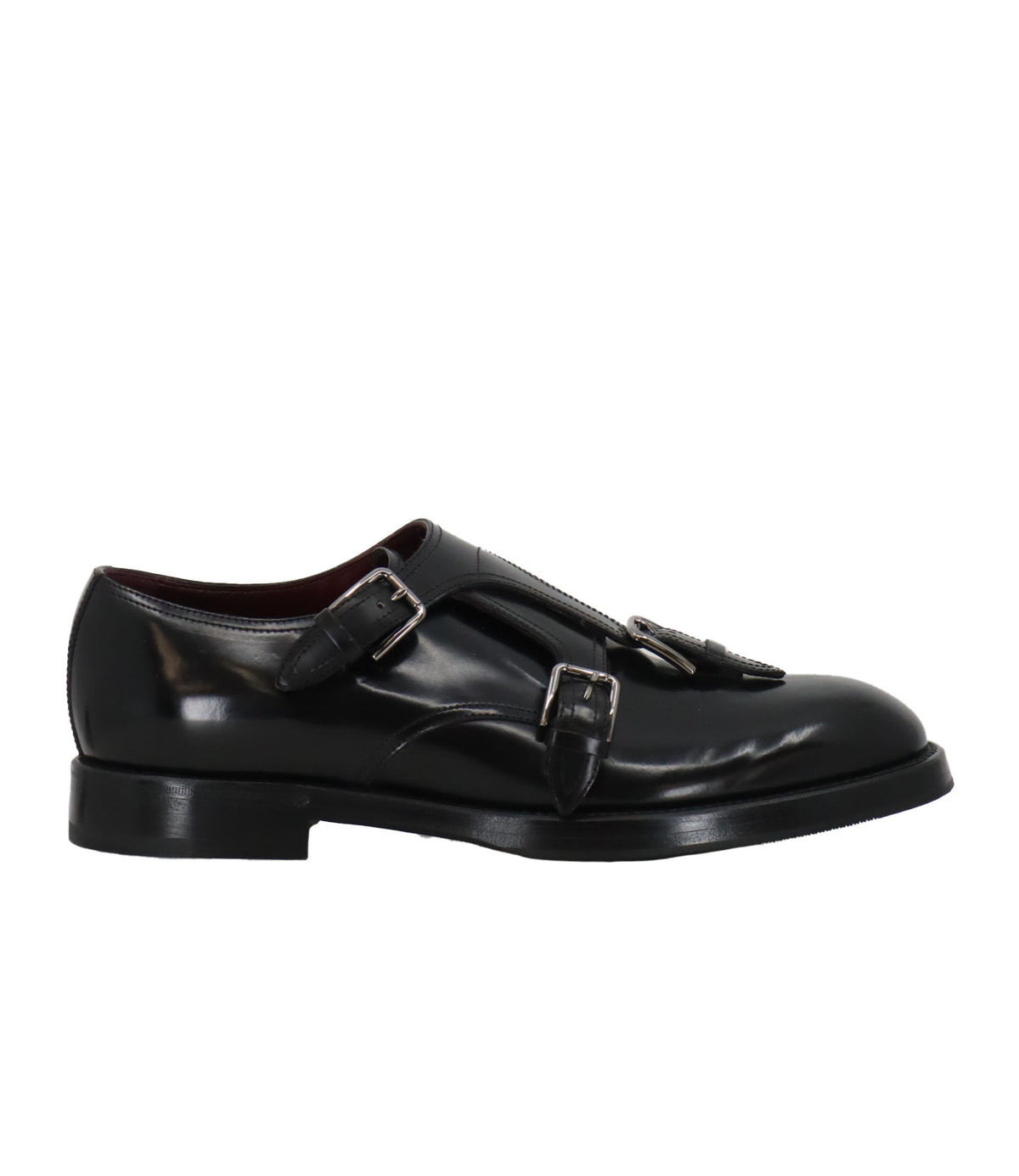 Dolce & Gabbana Double Monkstrap schwarz Leder Größe 43