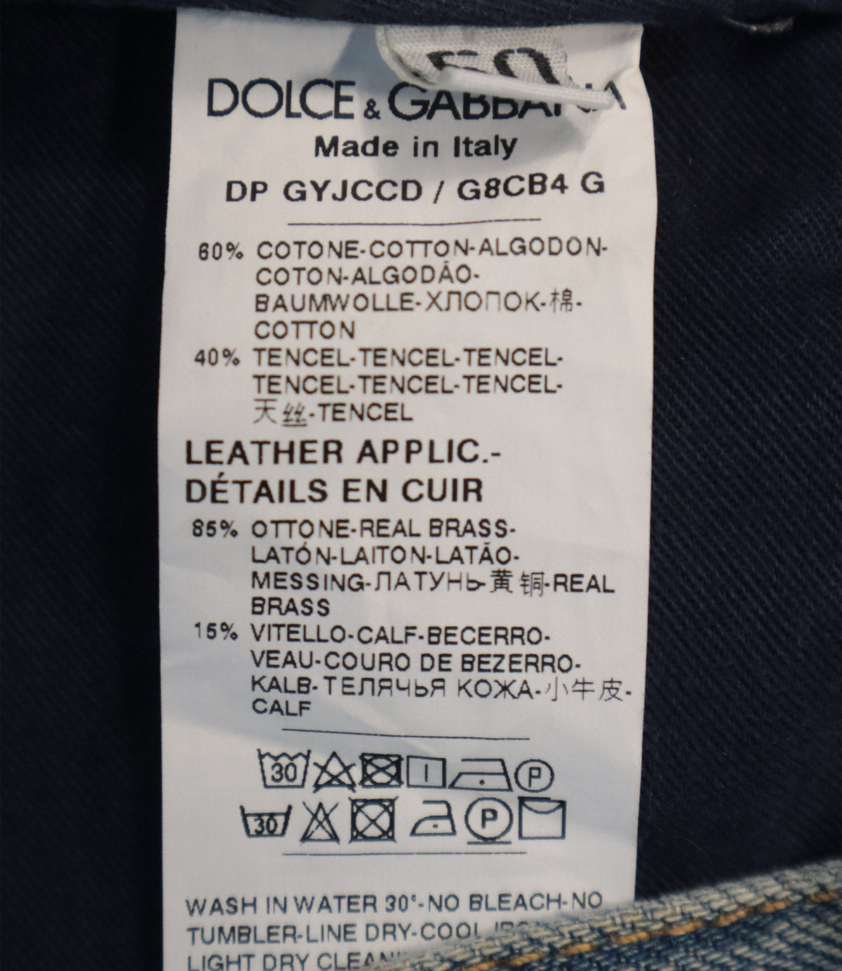 Dolce & Gabbana Jeans Größe IT 50 in hellblauem Used-Denim mit Destroyed-Details und Regular Fit aus Italien.